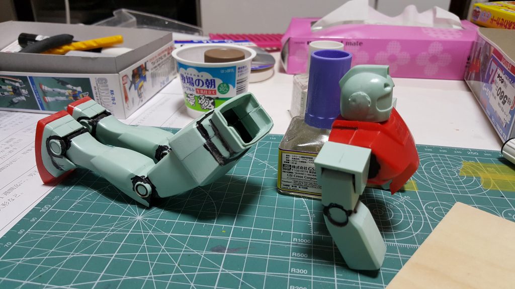 製作中にガンダムのあのシーンを再現(*⌒3⌒*)