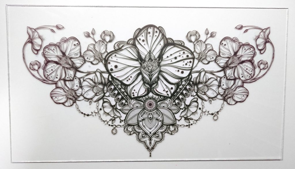 台座に使ったウォールステッカーです。