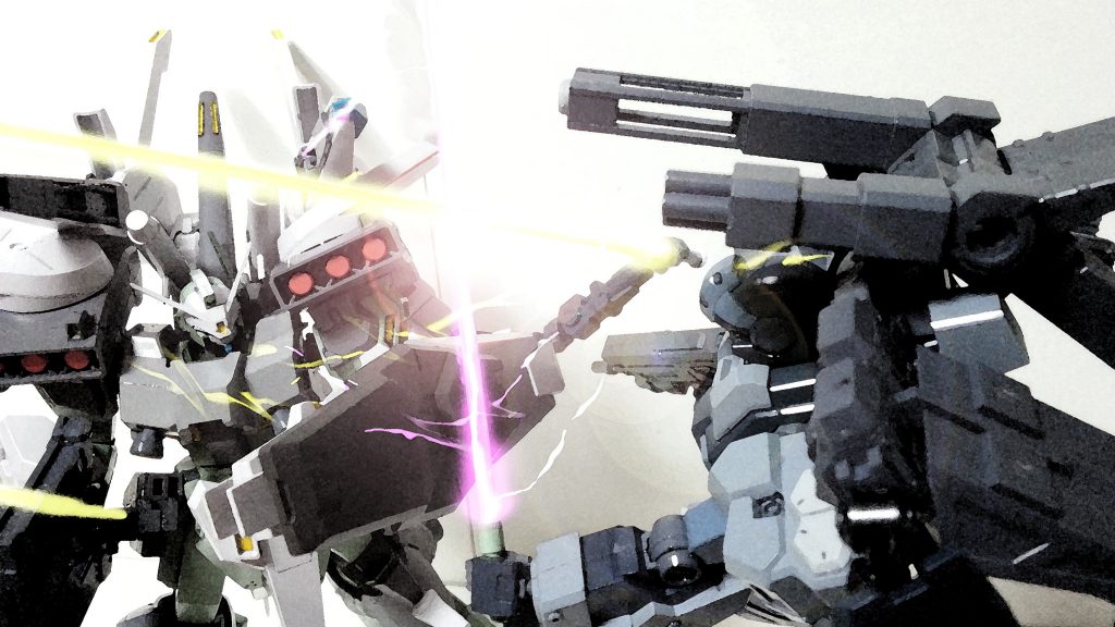 こちらは作業工程ではないですが、たまにこういう画像加工して遊んだりしてます(笑)
ジェスタとの模擬戦的な感じでしょうか？