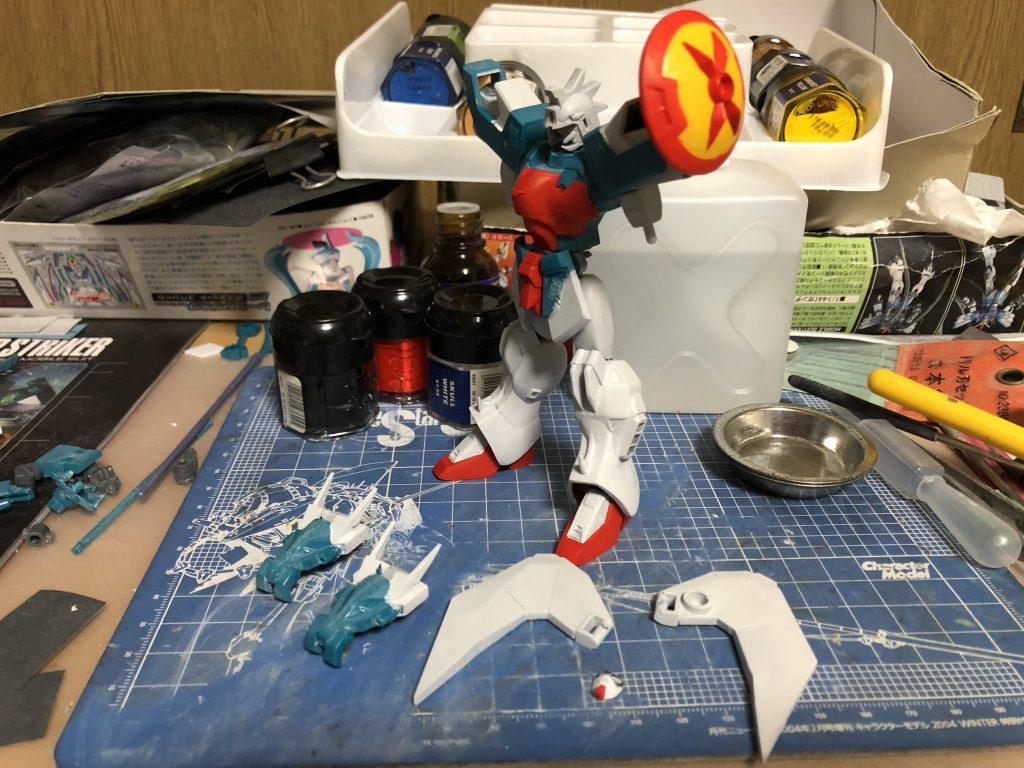 筆塗り塗装状態です。