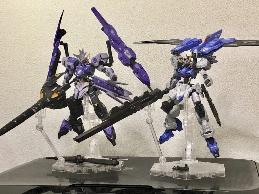 ガンスタ投稿作品これで2体！
次は何を作ろうかな？
改めて並べてみると
鉄血シリーズなので収まりが
いい事に気づく^_^