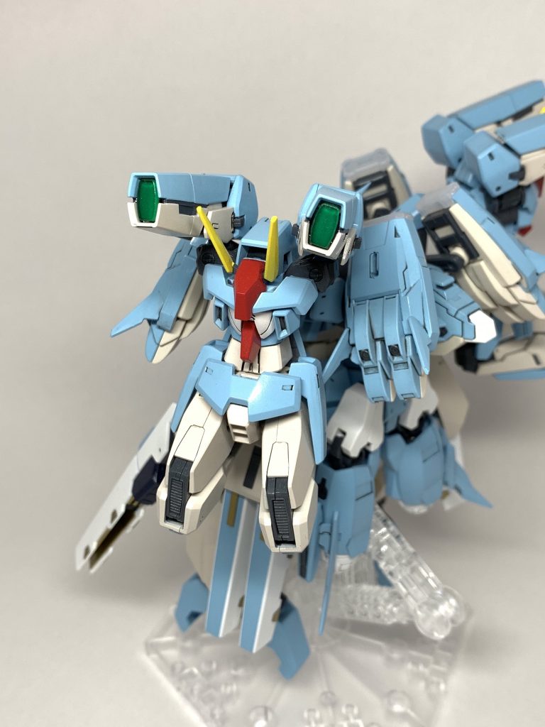 背面
セラフィムの銃口のクリアパーツはセラヴィーの余剰から作っています。