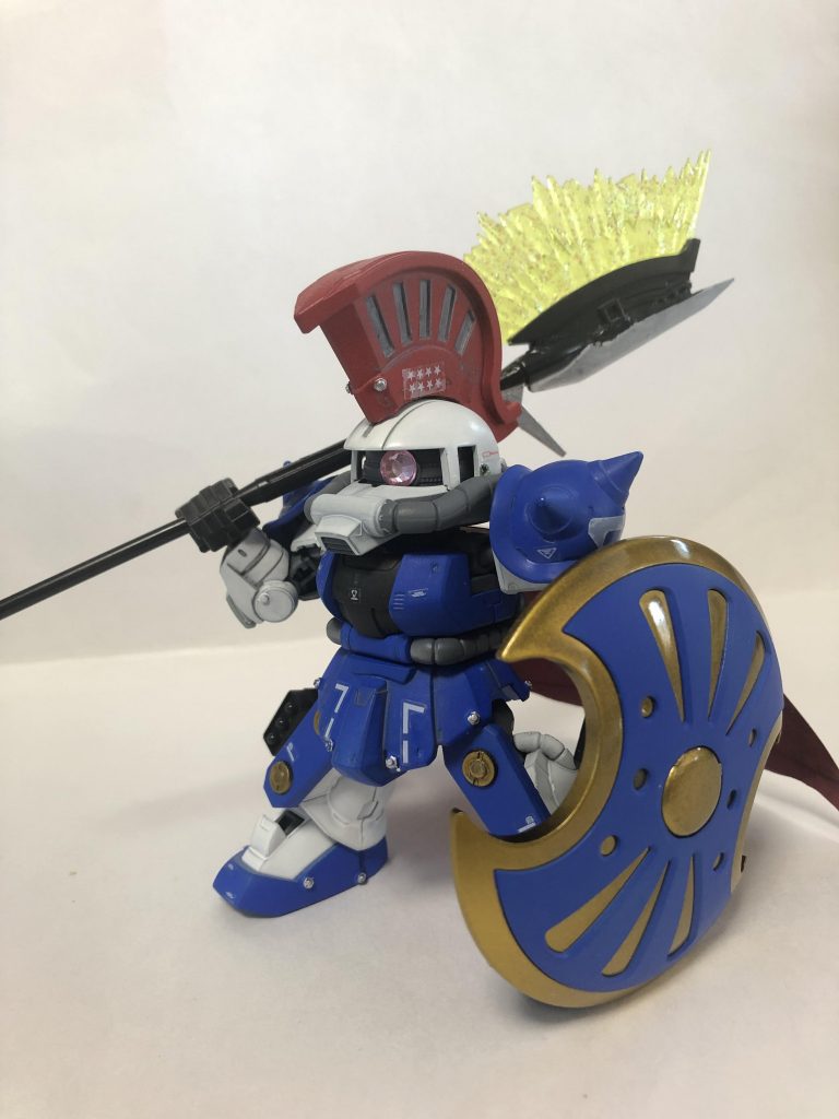 肩はどちらもトゲ付きの方にしているのでなんかローマ兵士のような感じにも見えてしまいますね