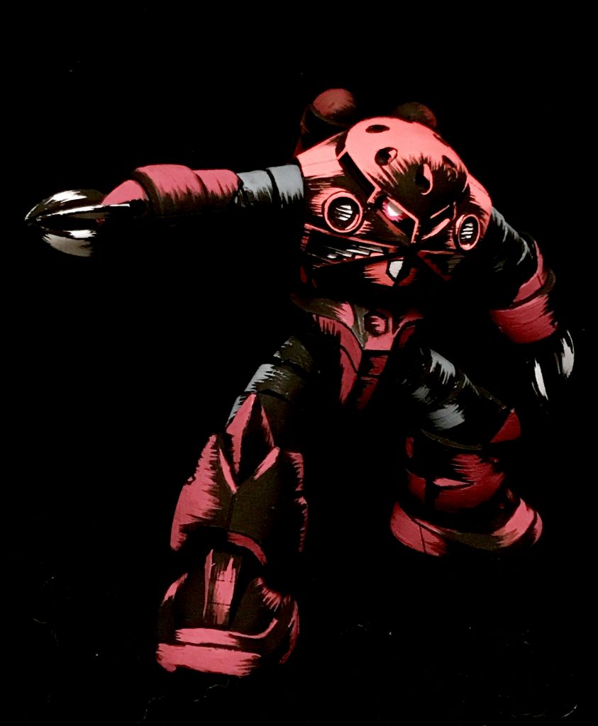 シャア専用ズゴック アメコミイラスト風–2枚目/制作者：@j_gunaka