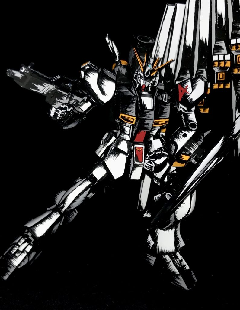 ニューガンダム アメコミイラスト風–2枚目/制作者：@j_gunaka