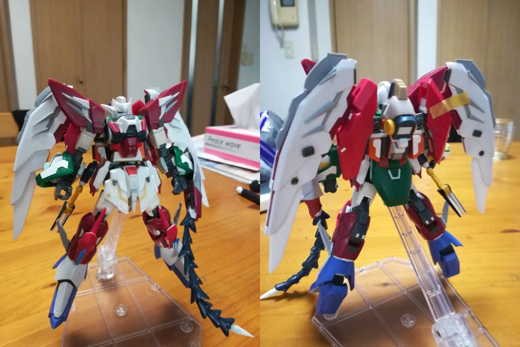 塗装前の写真です。
今回は全身を改造しています。
~使用キット~
頭:Wガンダム
腕:Wガンダム、エピオン、他
胴:Wガンダム、エピオン、Hiーνガンダム、他
腰:Wガンダム、エピオン、ルナゲイザー、
足:Wガンダム、エピオン、アイズガンダム、ダークマターブースター、他
バックパック:スクランブルガンダム、カオスガンダム、ガルバルディβ、ダークマターブースター、他
シールド:エピオン、R・ギャギャ
ビームソード:エピオン、R・ギャギャ
ここまで改造するのに約1年半かかりました。長かった・・・