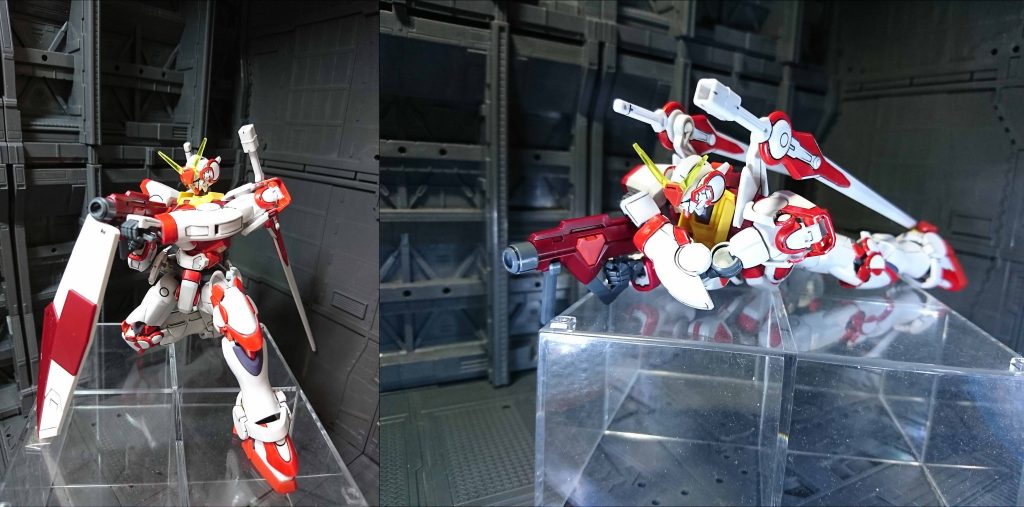 色んなポーズ
輝き撃ち?
伏せ撃ち(デュナメスガンダム風)もキレイに決まるぞ!