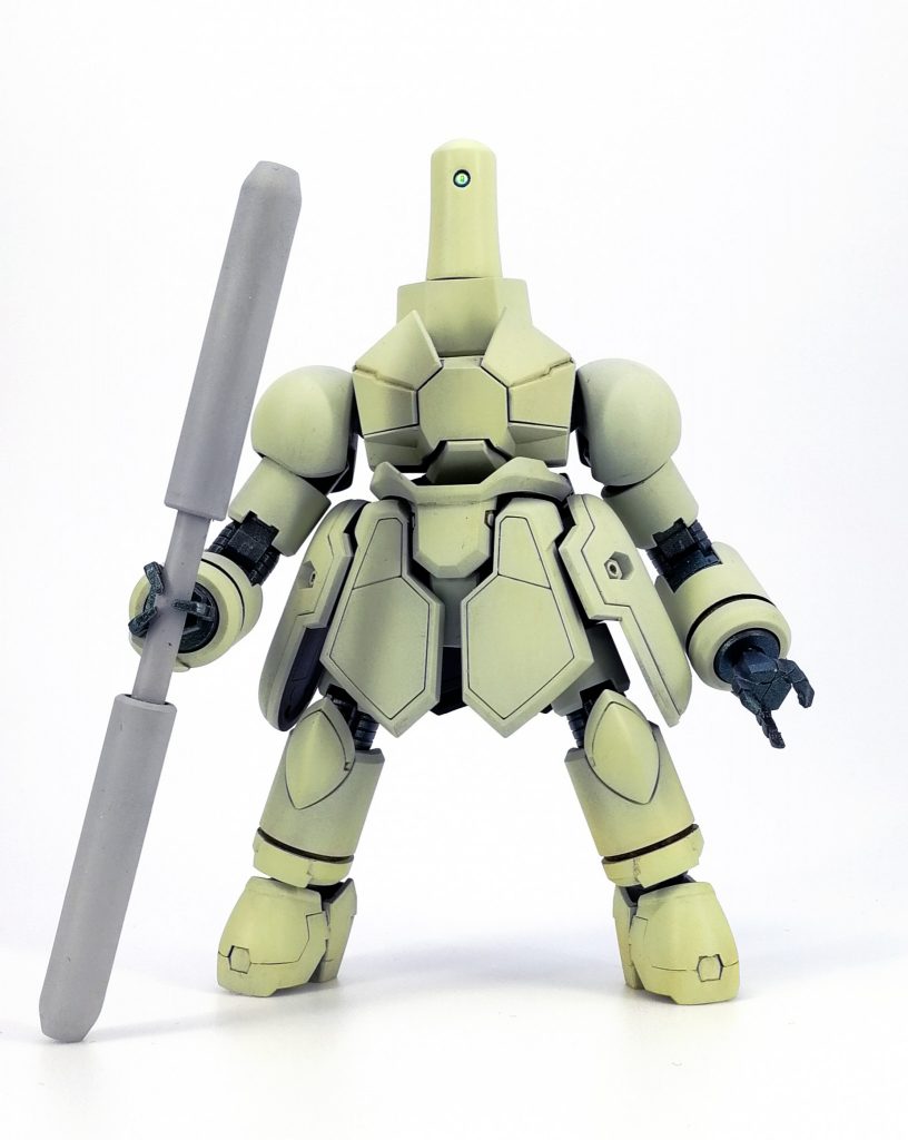 設定的な物

魔導騎士には有史以前から存在し遺跡から発見、あるいは古くから守護神像として在り続けた神代騎士（Idol)と発掘された骨格に現代の鍛冶で造られた外殻を付け魔術の粋を凝らし再現した現代騎士（Golem）の二種類が存在する。
本騎はスバル遺跡、通称呑竜大遺構から多数発掘される骨格を基にした現代騎士の代表と呼ぶべき物の一つであり現在まで200年に渡り東平原地方の各国で運用されている。

国境や都市で多数見かけるため多くの者にとって見慣れた物だが基本的に魔導騎士の騎手は最低でも当代騎士に準じた自由権を持つ銀等級以上の冒険者か貴族階級に属する軍関係者であり、官給品である現代騎士の騎手は必然的に貴族階級に連なる者。
大体一族の神代騎士を継がない次男坊とか三男坊とかが軍属になって警備隊長位の職位を持ったあたりで恵賜されて当代騎士として身を立てられる。

大体物語の新章導入とか辺りで敵の新型に無双されたり強力な魔獣に無双されたりする役。