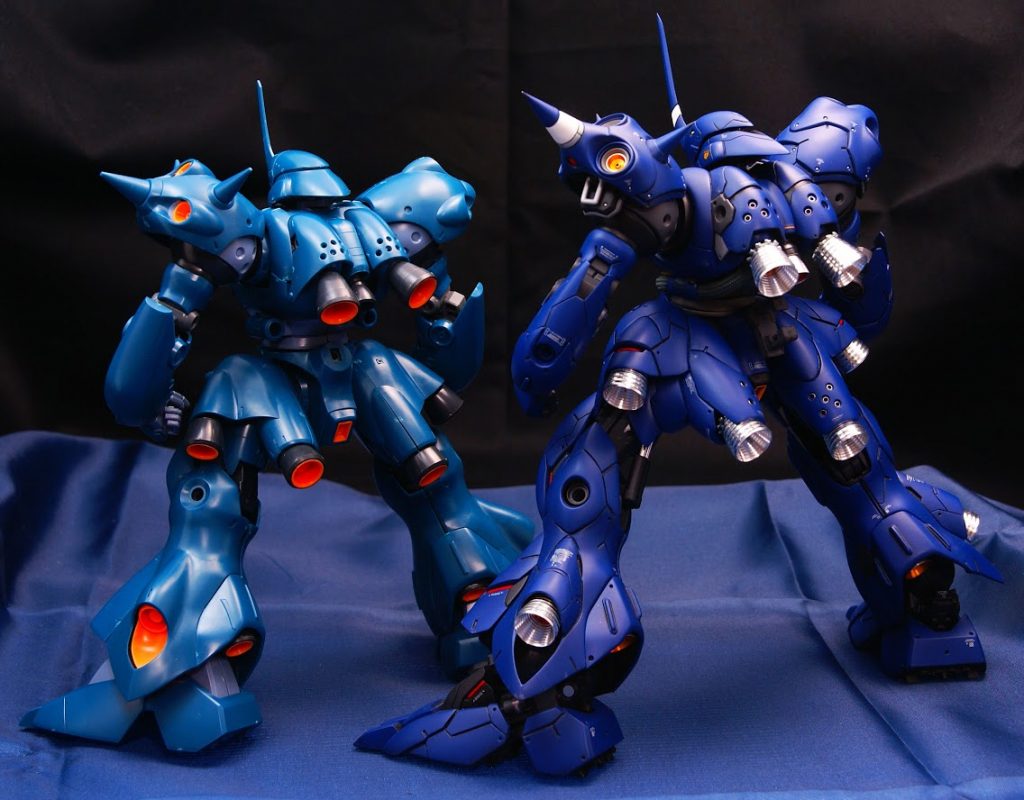 後ろの推進機周りも、ボリュームアップ。ケンプファーの奇襲、陽動の性格に合った大出力を演出したかったのです。