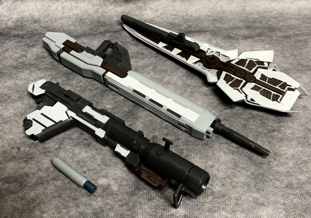 武器等のディテールアップ 0.3㎜プラ板を使用