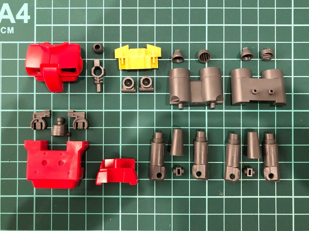 パーツ数が少なくて、素組みは小一時間で終わります。