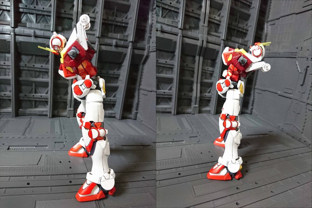 腹部と肩、首にボールジョイントを入れて可動範囲をアップしたぞ!