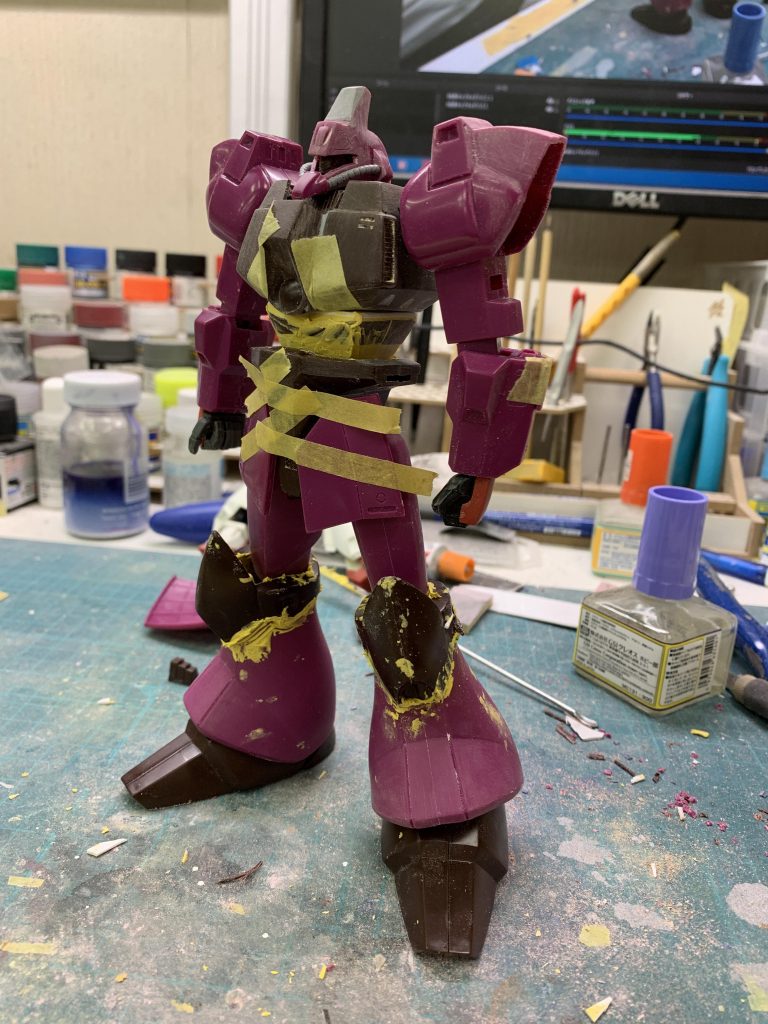 膝アーマー取り付け行け変更