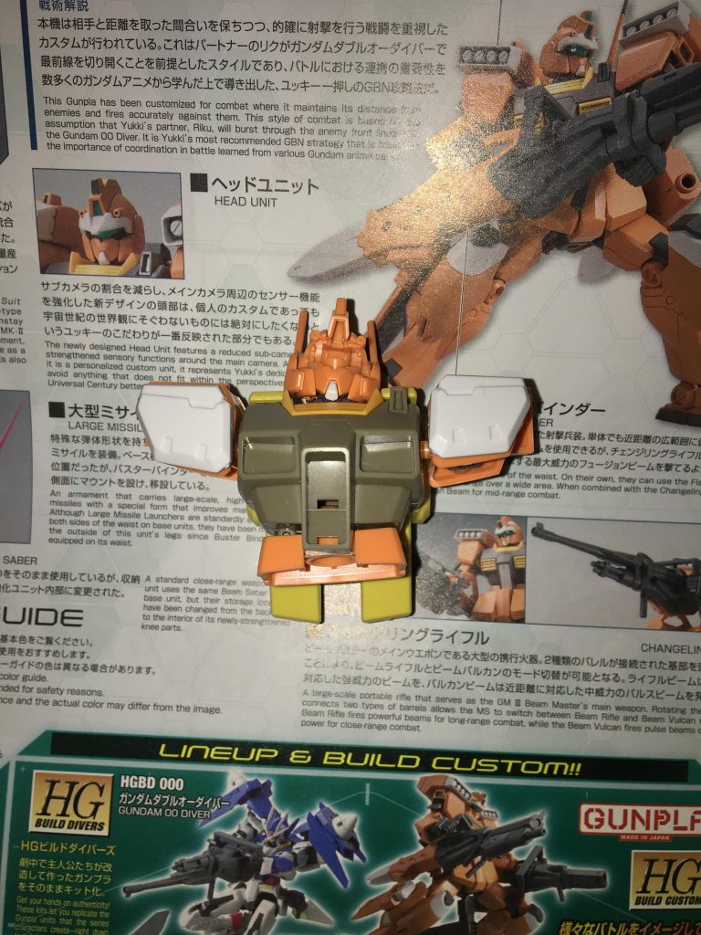 肩が少しスマートで寂しい感じがしたのでパワードジムカーディガンのボーナスパーツを流用し厚みを出しました