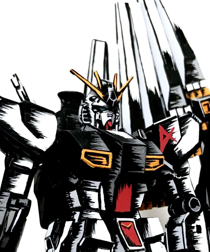 ニューガンダム アメコミイラスト風–5枚目/制作者：@j_gunaka
