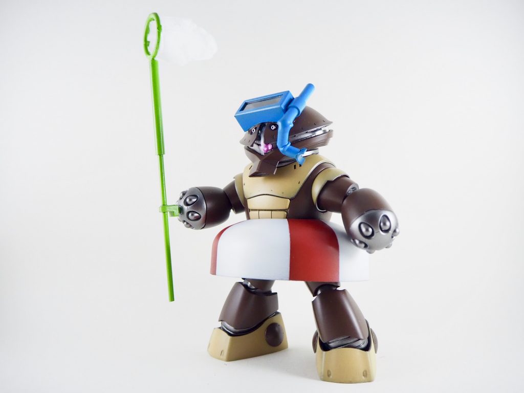 1.アッガイ(オペレーション・サマーバケーション)
ジオン公国軍がサマーバケーションに向けて開発したアッガイ
特殊な装備を多数装備して来たるべき夏との戦いに備えたジオンの決戦兵器である