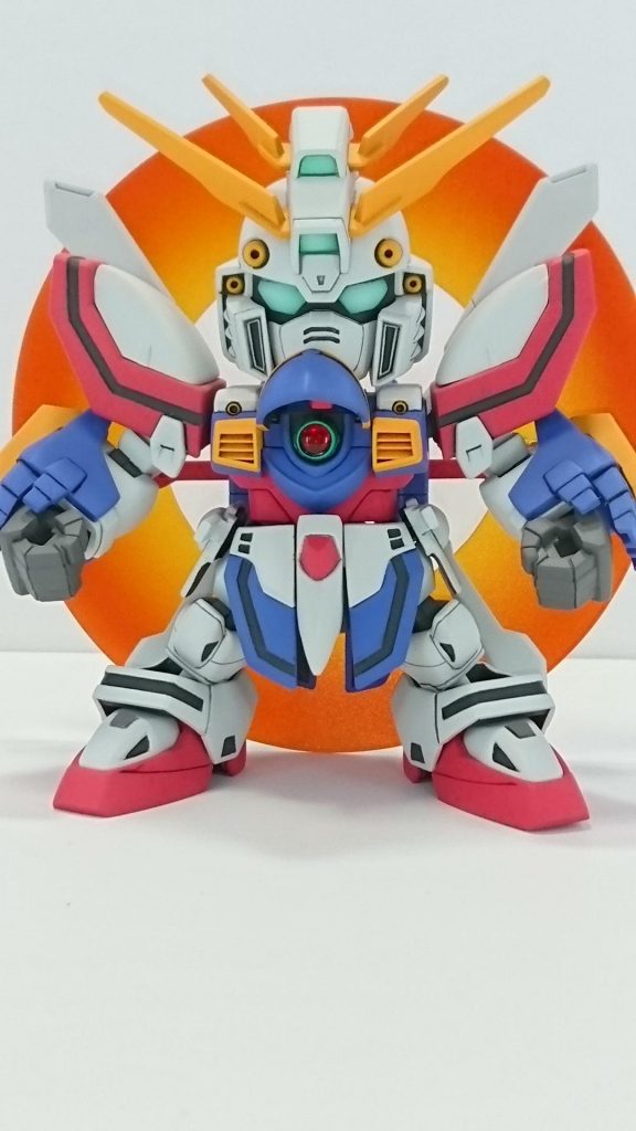 ハイパーモード。
胸のパーツはクリアパーツに交換。
日輪パーツは磁石接続です。
一体化した足首とアンクルガードは切り離してます。