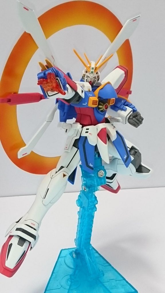 ゴッドフィンガーや日輪パーツはクリアカラーとパールカラーでグラデーション塗装してます。