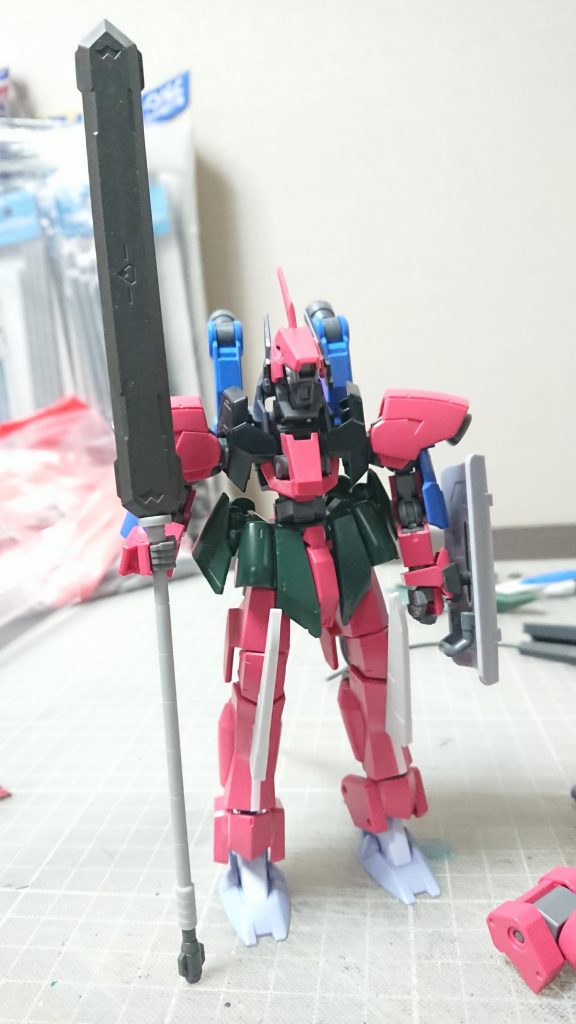 塗装前画像、全面。ここからシールを変更。