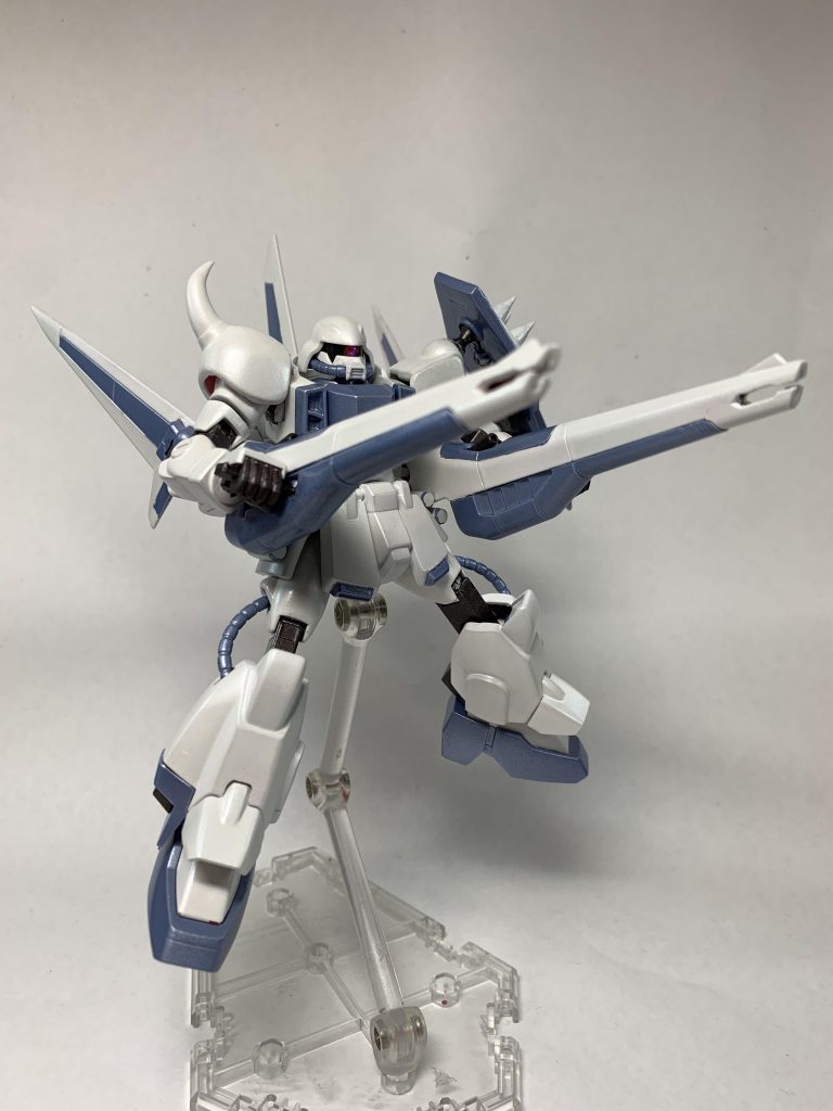 アムフォルタス プラズマ収束ビーム砲は収納型のグリップを増設し、ブラストインパルスのように腰だめに構えられるようにしてみました。