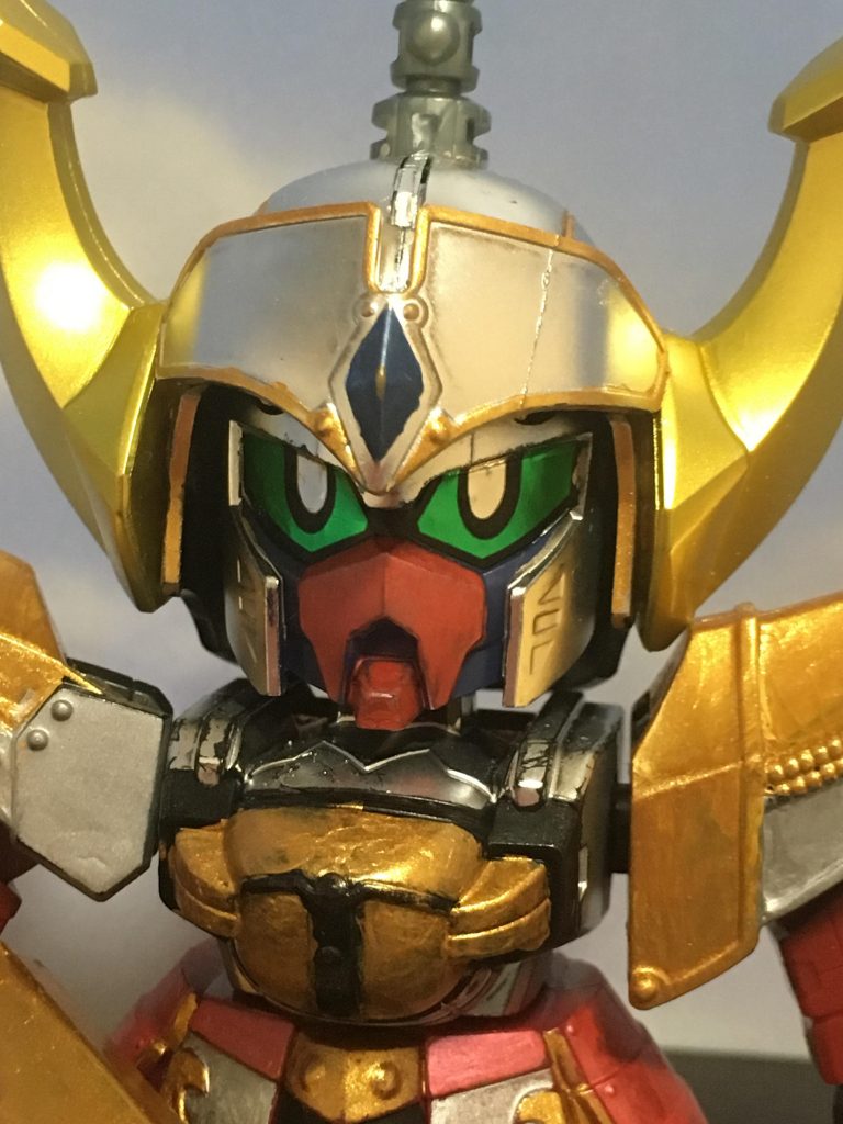 お顔を少しアップデートしたので、バナナ兜でパシャり