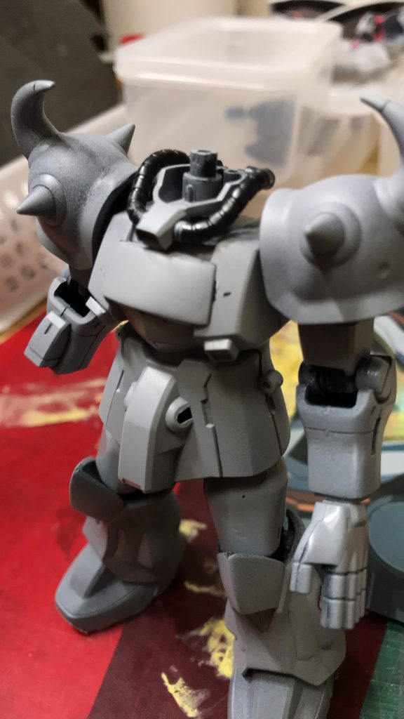 筋彫りしようとしましたが下手くそすぎて修正。笑