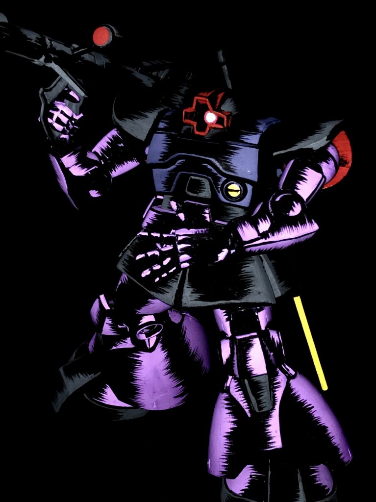 1/144 ドム アメコミイラスト風–2枚目/制作者：@j_gunaka