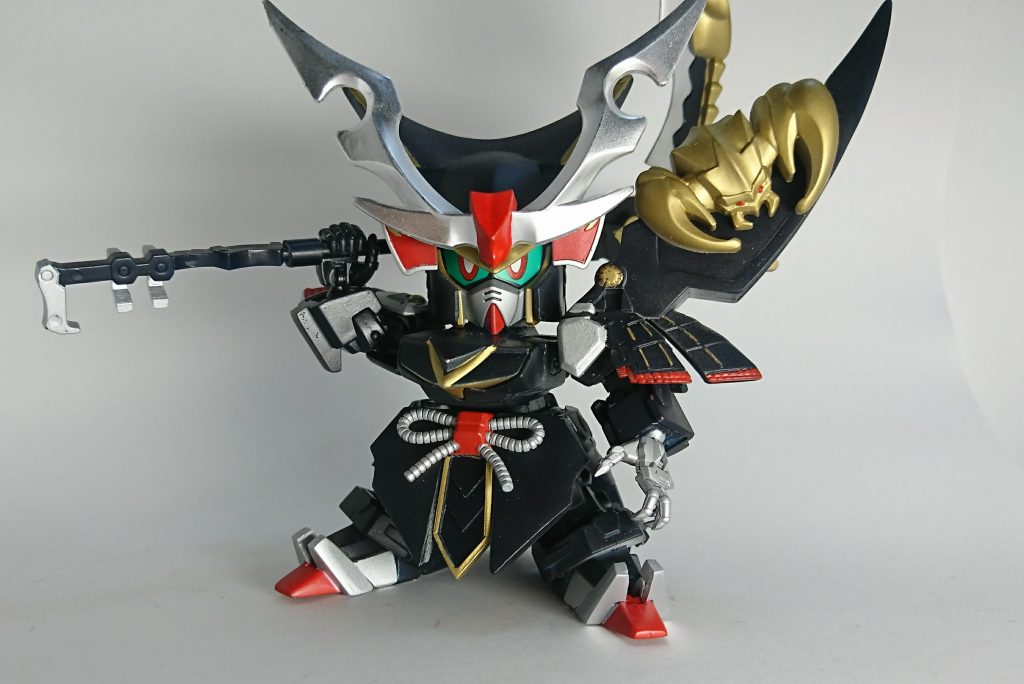 魔刃頑駄無をLGBB等身で作成
元キットの肩や武器が大型だったのでバランスに問題無く使えました。