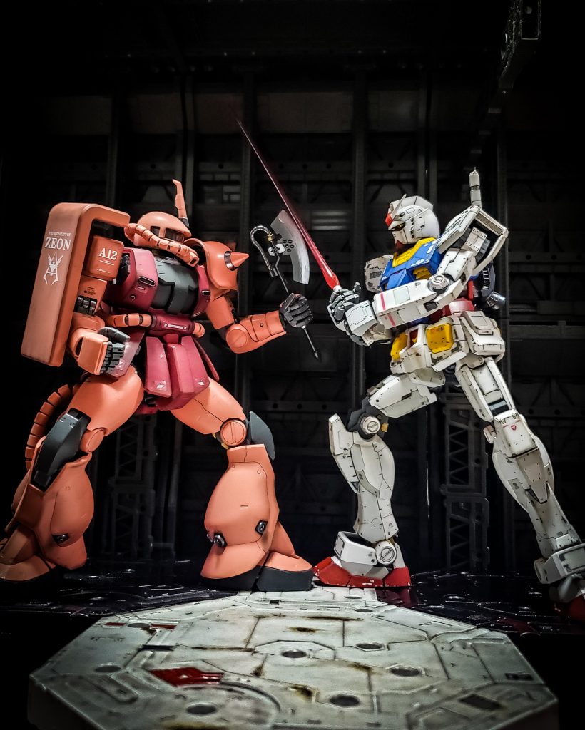 エキスポシティのガンダム像を真似てみました。