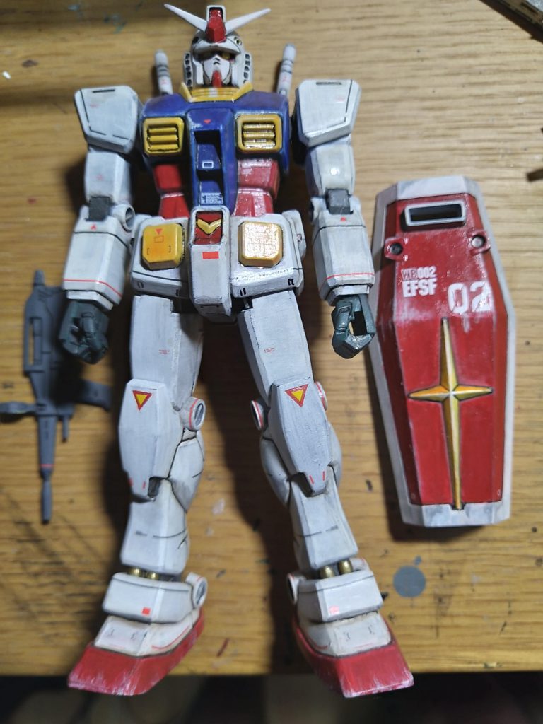 筆　塗り重ねでちょっとずつグラデーション塗装追加。この後、ウェザリングしてトップコート。