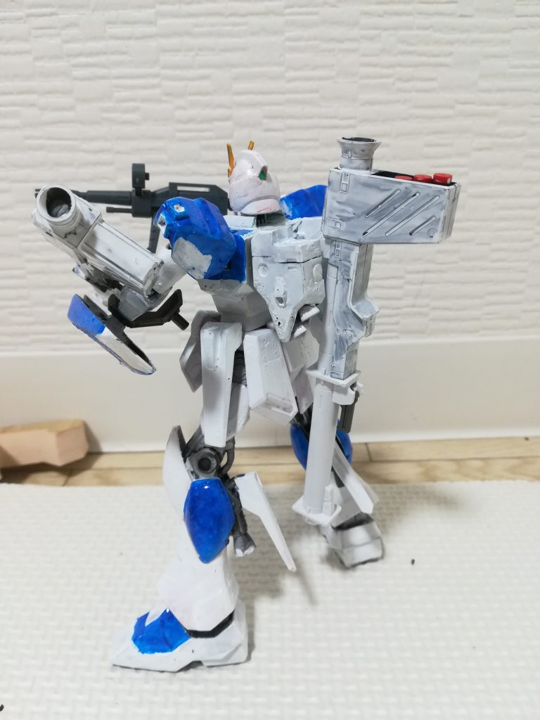 バックショットです✨本当にシンプルです✨色も青と白で連邦カラーです✨