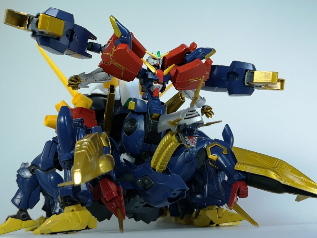 ディアボロス・モビルイータ―
二機が合体した真の姿
デビルガンダムを思わせるフォルムとなり、地響きを鳴らしながらプレイヤーたちに襲い掛かる！というイメージです
ウルトラマンのUキラーザウルスやデジモンのグランドラクモンなども好きなので、こういうフォルムのボス級エネミーにはほんと興奮します・・・！