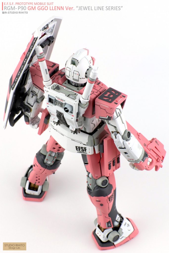 ■バックパック・放熱用のしいたけを製作・バーニア:社外品に変更し根元を5ミリほど延長して取り付け・バーニアカバーをプラ板で製作・マルイチモールドなどディテールアップを追加・プラ板を薄く削いだ線状の部材をパイピングに各所インストール