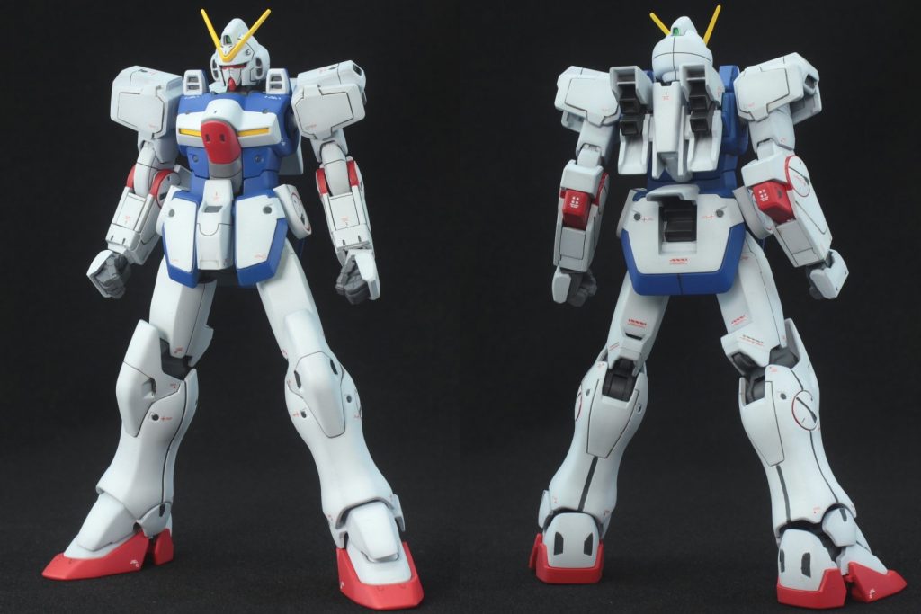 ## 素体で前後から。

ちょこちょこ全身をイジっていますが、大きな変更点は肘の変更と大腿部の外装固定ですね。
自然な立ち姿を取れるようになりました。