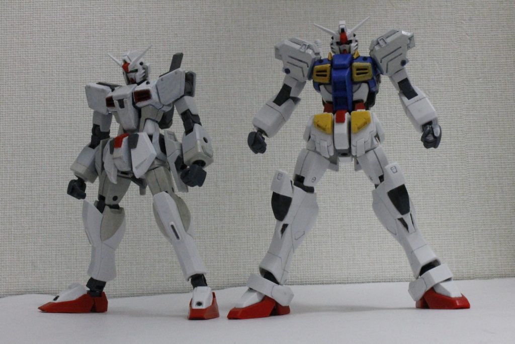 正式型のオーガスと比較
大破したプロトが改修されてオーガスになるという設定なので厳密には同一機体です。