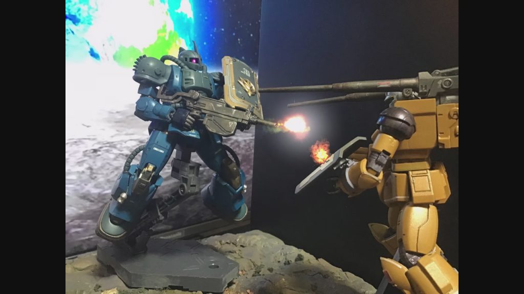 ＨＧ ブグ　月面の初MS戦–3枚目/制作者：sora