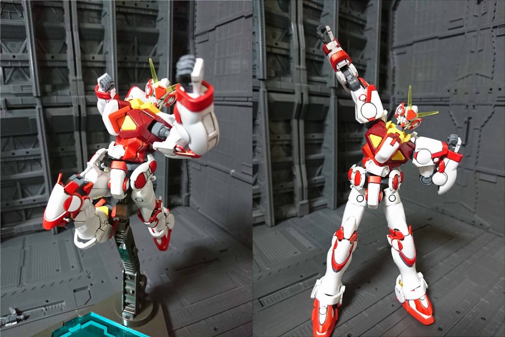 ビギニングガンダムは胴体の可動が少なかったので・・・
