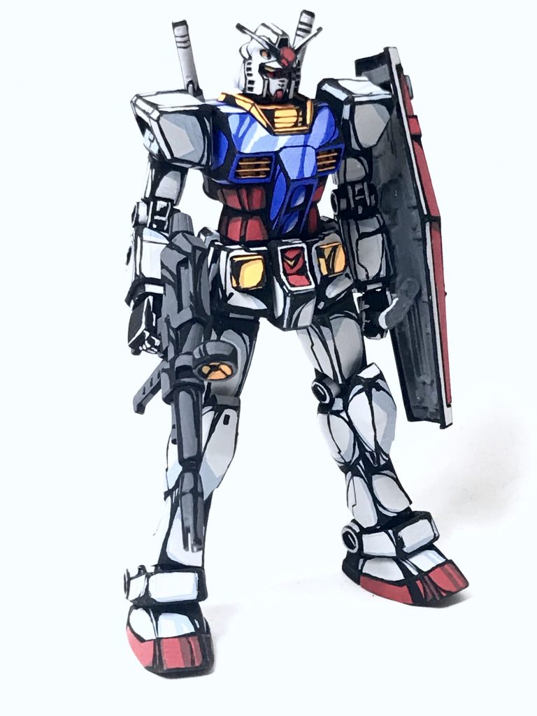 1/144 RX-78-2 ガンダム イラスト風–4枚目/制作者：@j_gunaka