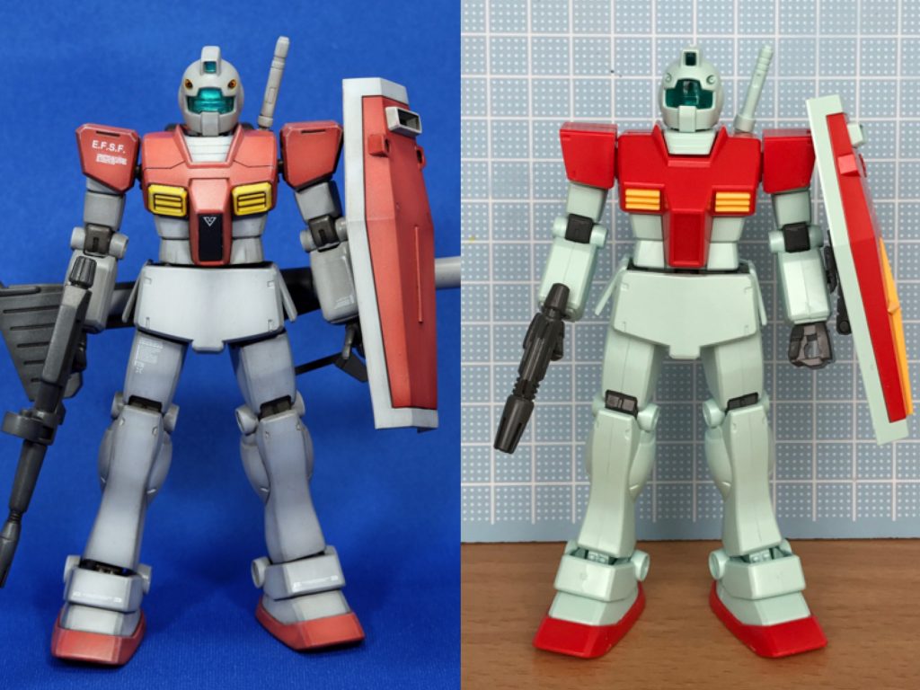 完成と素組の比較