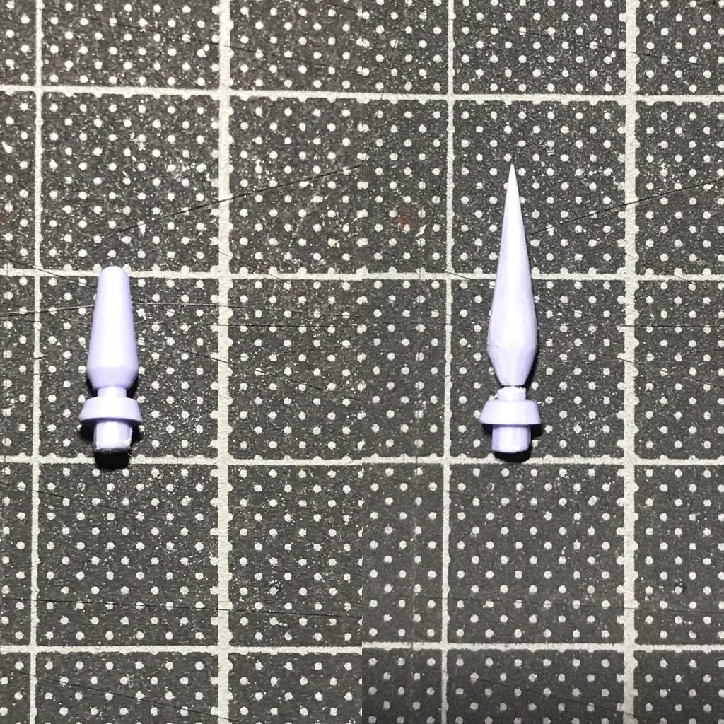 ツノが短かったのでランナーを移植して長くしました。