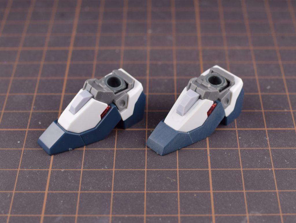 足は甲がフラットな方が好きなので削り込みで形状変更