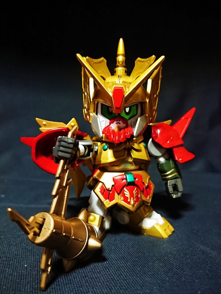 まずは沙摩柯ゼウスから。
沙摩柯は正確には南蛮族ではなく異民族の王という位置付けにあります。
Gガンダムの各国のMFの世界観に合わせ、三国志に登場する南蛮含む異民族は全てGガンダムのMFをメインに当てはめています。