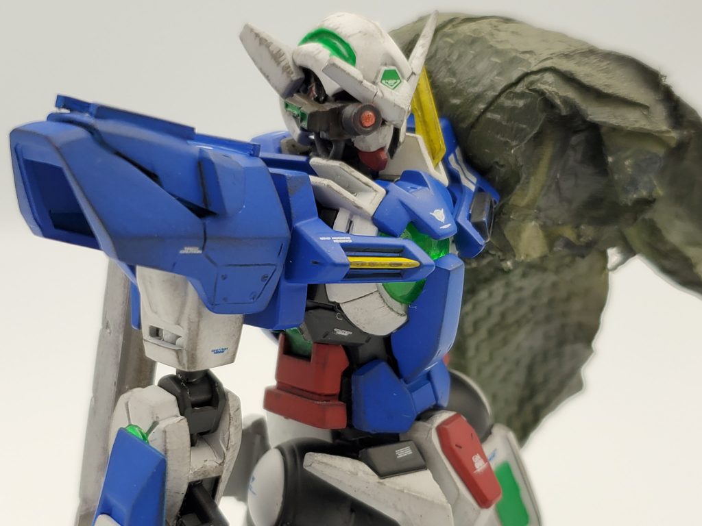 顔面右の部分はプラ棒やMSGでそれっぽく。
なかなかまとまりはしたと思います。