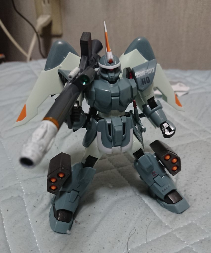 過去にハイマニューバとミゲルジンを作ったことがあるため、三度目のジン。シグーと悩んだ結果、こちらを選択。FAGの轟雷改作らないといけないのに………