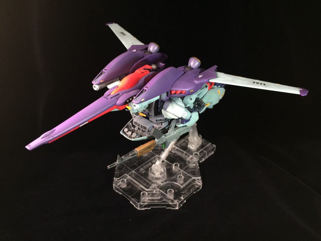 *バックパック パープル部:*
エヴァナイトパープル下地に
ダークバイオレットを重ね吹き
*バックパック ゴールド部*
百式ゴールド
*バックパック メタリック部:*
K COLORS/
63 DARK SUPER CHROMEなど