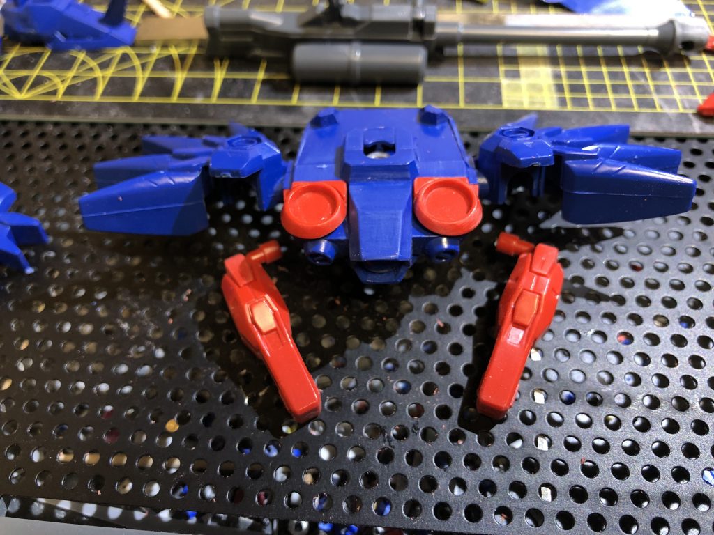 バリ処理やえぐれてる部分を簡単に処理しつつ、途中カニ!とか言って遊んでいるところです。