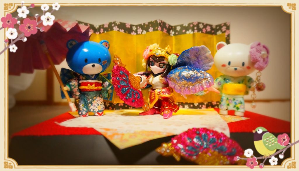 ★おまけ★
過去作の和風プチッガイとスリーショット❤︎

実はこの３体は2019年5月に開催された静岡ホビーショー、ニャンキース卓にて展示させていただきました。

2019年6月9日のらく展にも出展予定です(⑉︎• •⑉︎)♡︎

良ければ実際に会いに来てやってくださいね！