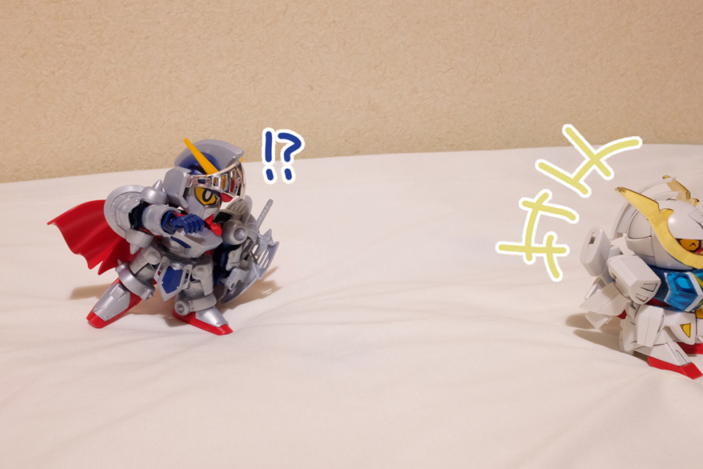武者∀:よーいどん!  *わーい!!*
騎士:あ!  ちょっと待て武者∀!