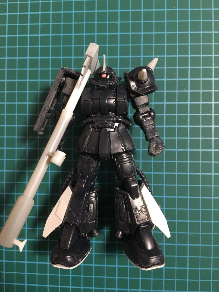 追加部分はプラ板とプラ棒で