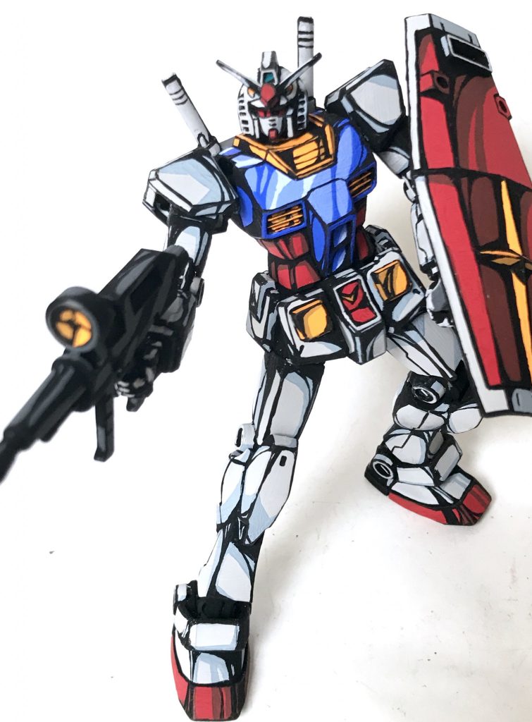 1/144 RX-78-2 ガンダム イラスト風–3枚目/制作者：@j_gunaka